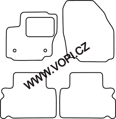 Autokoberce Ford S-Max 5 míst kulatá fixace 2006 -  Perfectfit (1494)